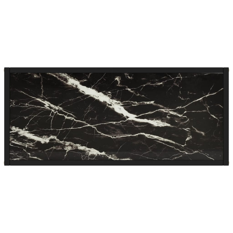 Wandtafel 80x35x75 cm gehard glas zwart MeubelReus