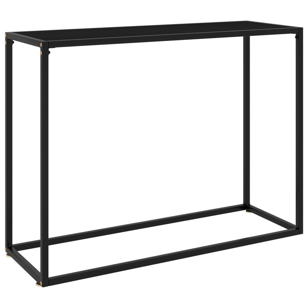 Wandtafel 100x35x75 cm gehard glas zwart MeubelReus
