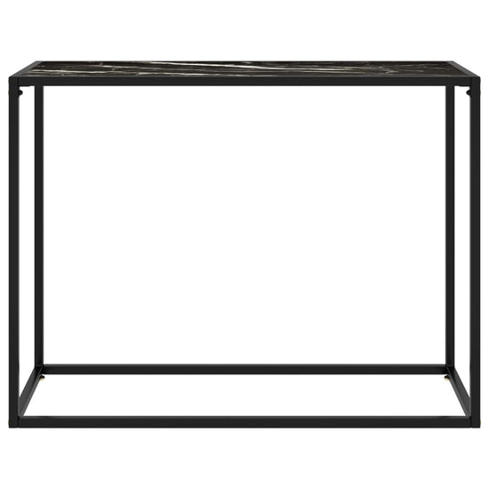 Wandtafel 100x35x75 cm gehard glas zwart MeubelReus