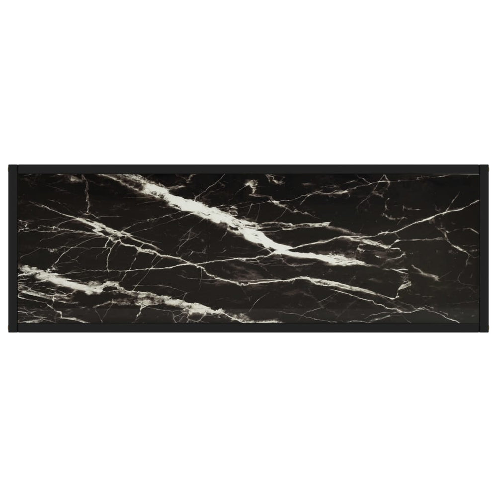 Wandtafel 100x35x75 cm gehard glas zwart MeubelReus