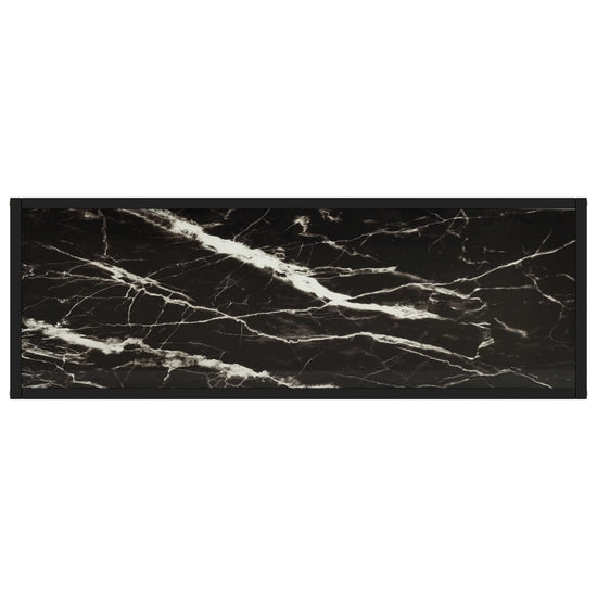 Wandtafel 100x35x75 cm gehard glas zwart MeubelReus