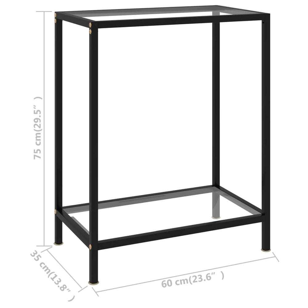 Wandtafel 60x35x75 cm gehard glas transparant MeubelReus