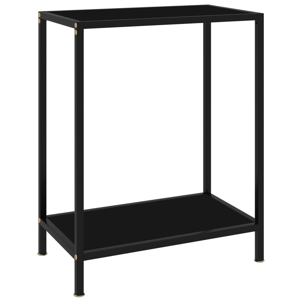 Wandtafel 60x35x75 cm gehard glas zwart MeubelReus