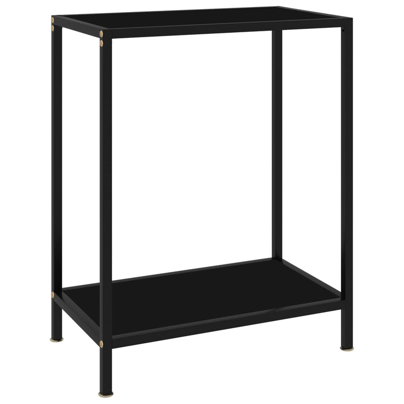 Wandtafel 60x35x75 cm gehard glas zwart MeubelReus