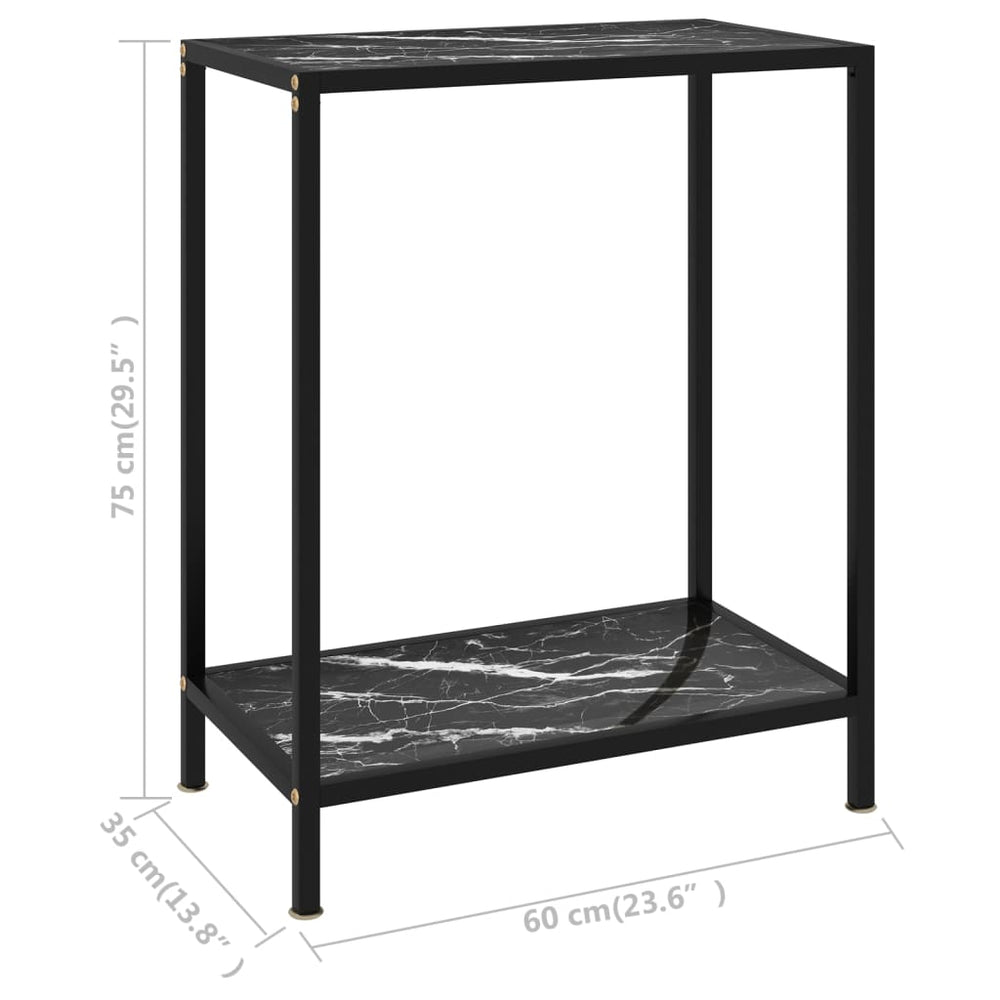 Wandtafel 60x35x75 cm gehard glas zwart MeubelReus