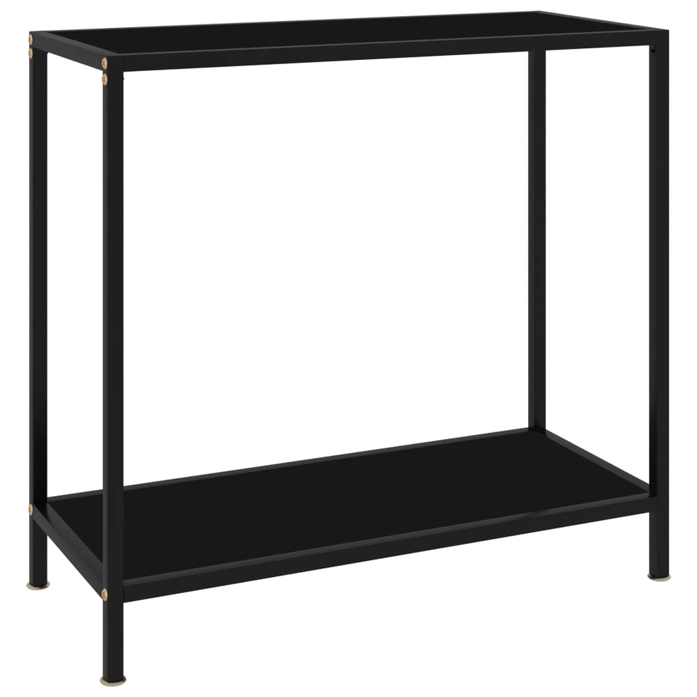 Wandtafel 80x35x75 cm gehard glas zwart MeubelReus