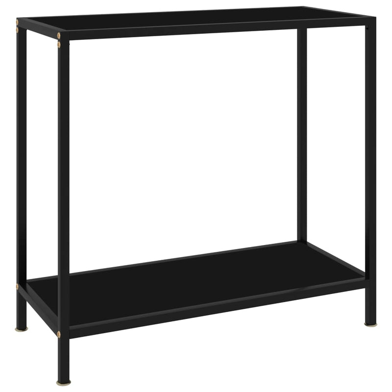 Wandtafel 80x35x75 cm gehard glas zwart MeubelReus