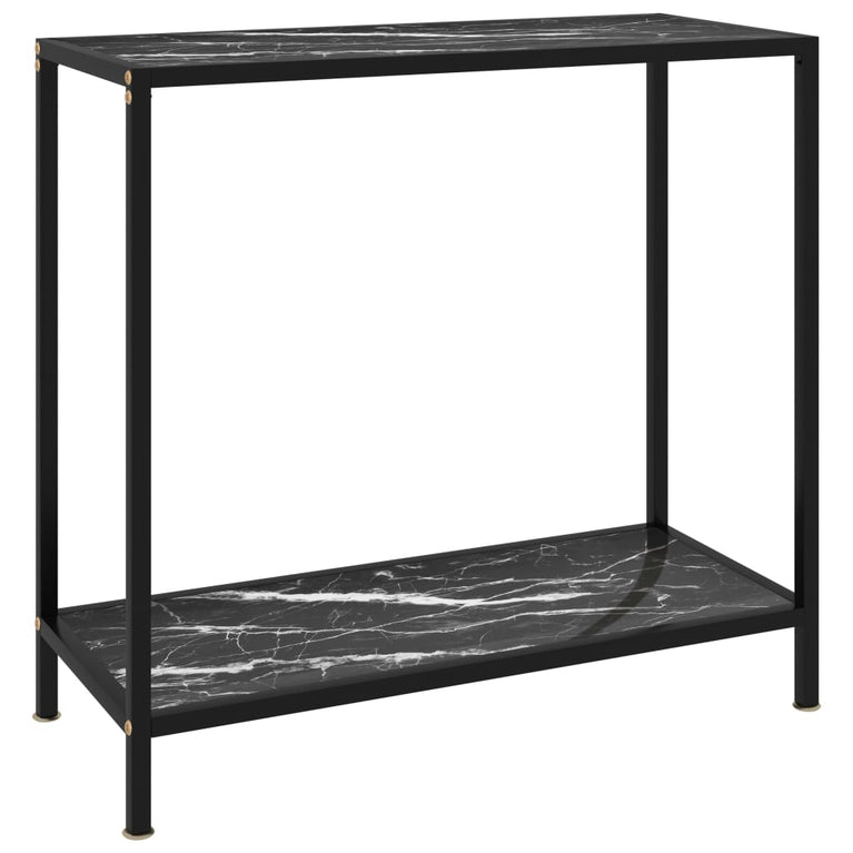Wandtafel 80x35x75 cm gehard glas zwart MeubelReus