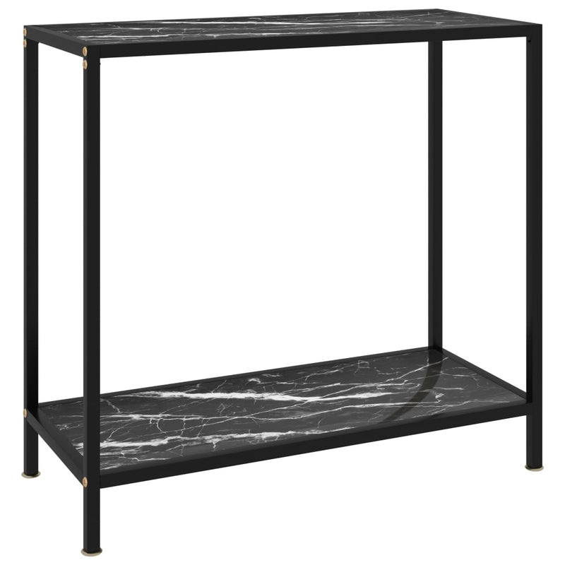 Wandtafel 80x35x75 cm gehard glas zwart MeubelReus