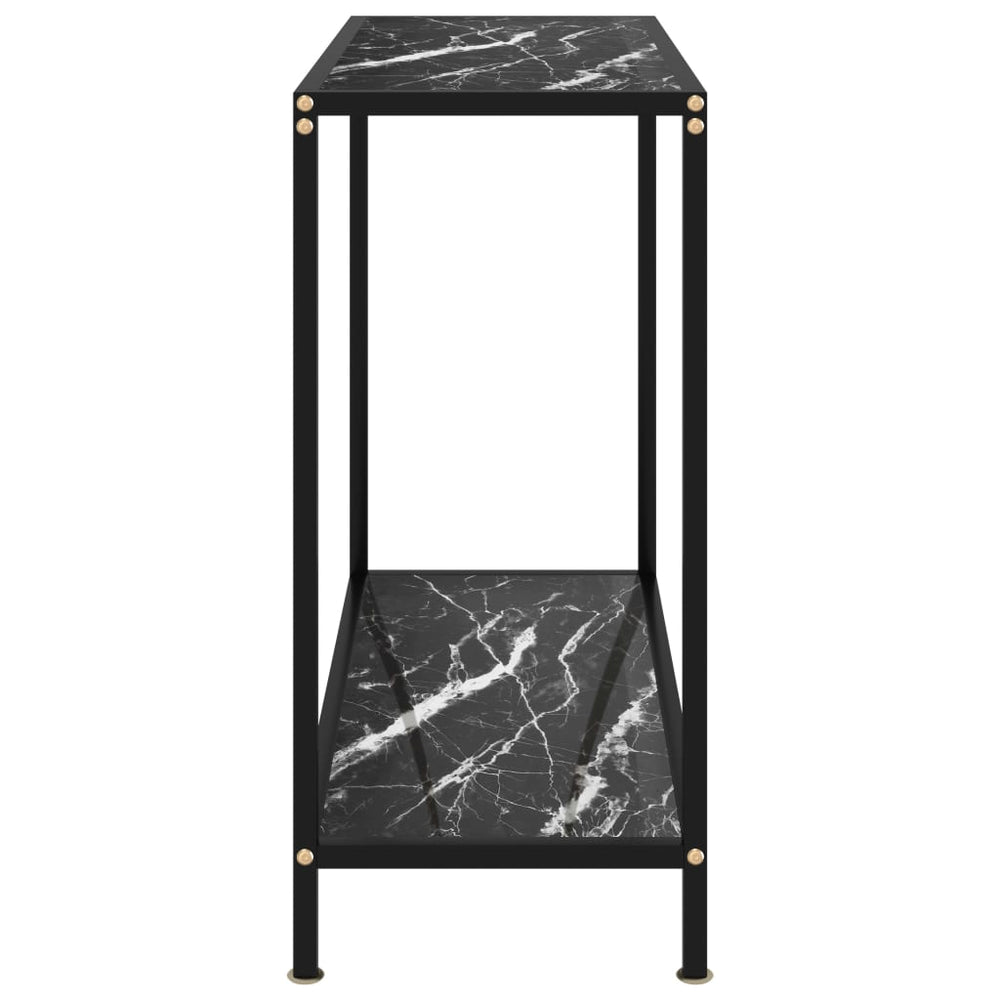 Wandtafel 80x35x75 cm gehard glas zwart MeubelReus