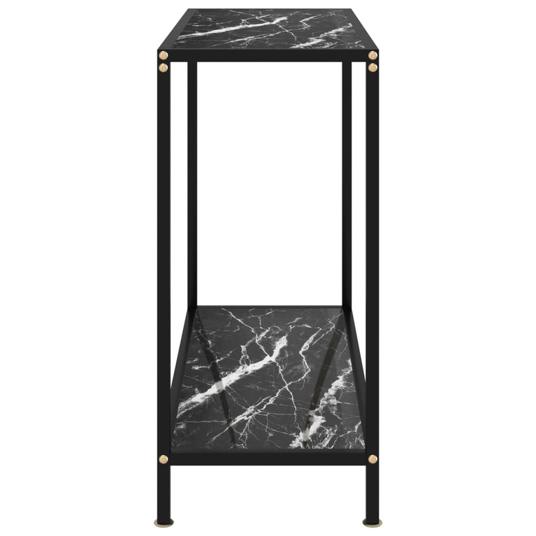Wandtafel 80x35x75 cm gehard glas zwart MeubelReus