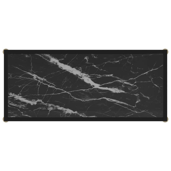 Wandtafel 80x35x75 cm gehard glas zwart MeubelReus