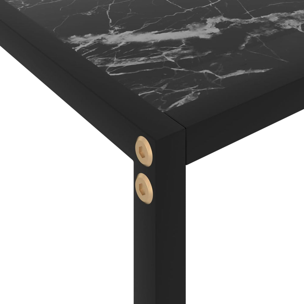 Wandtafel 80x35x75 cm gehard glas zwart MeubelReus