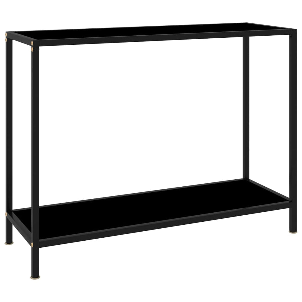 Wandtafel 100x35x75 cm gehard glas zwart MeubelReus