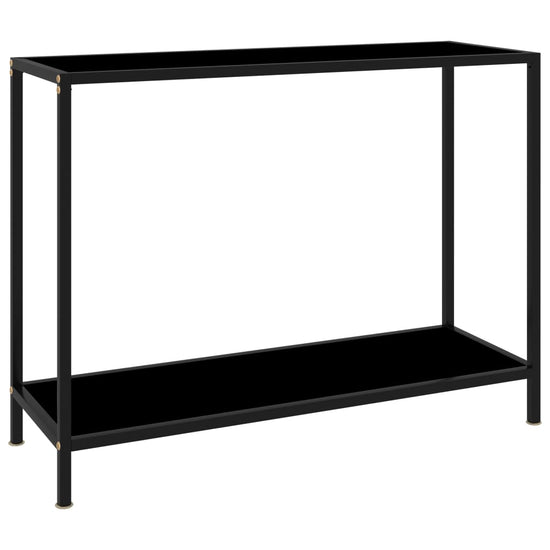 Wandtafel 100x35x75 cm gehard glas zwart MeubelReus