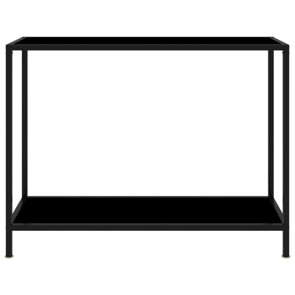 Wandtafel 100x35x75 cm gehard glas zwart MeubelReus