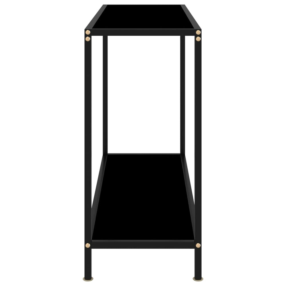 Wandtafel 100x35x75 cm gehard glas zwart MeubelReus