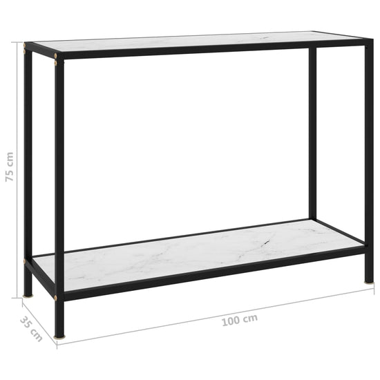 Wandtafel 100x35x75 cm gehard glas wit MeubelReus