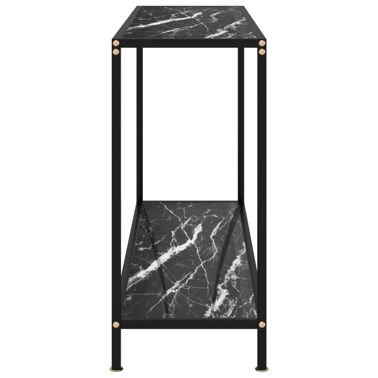 Wandtafel 120x35x75 cm gehard glas zwart MeubelReus