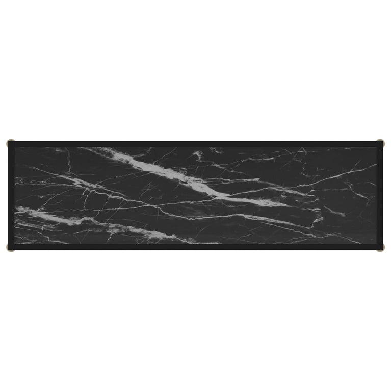 Wandtafel 120x35x75 cm gehard glas zwart MeubelReus