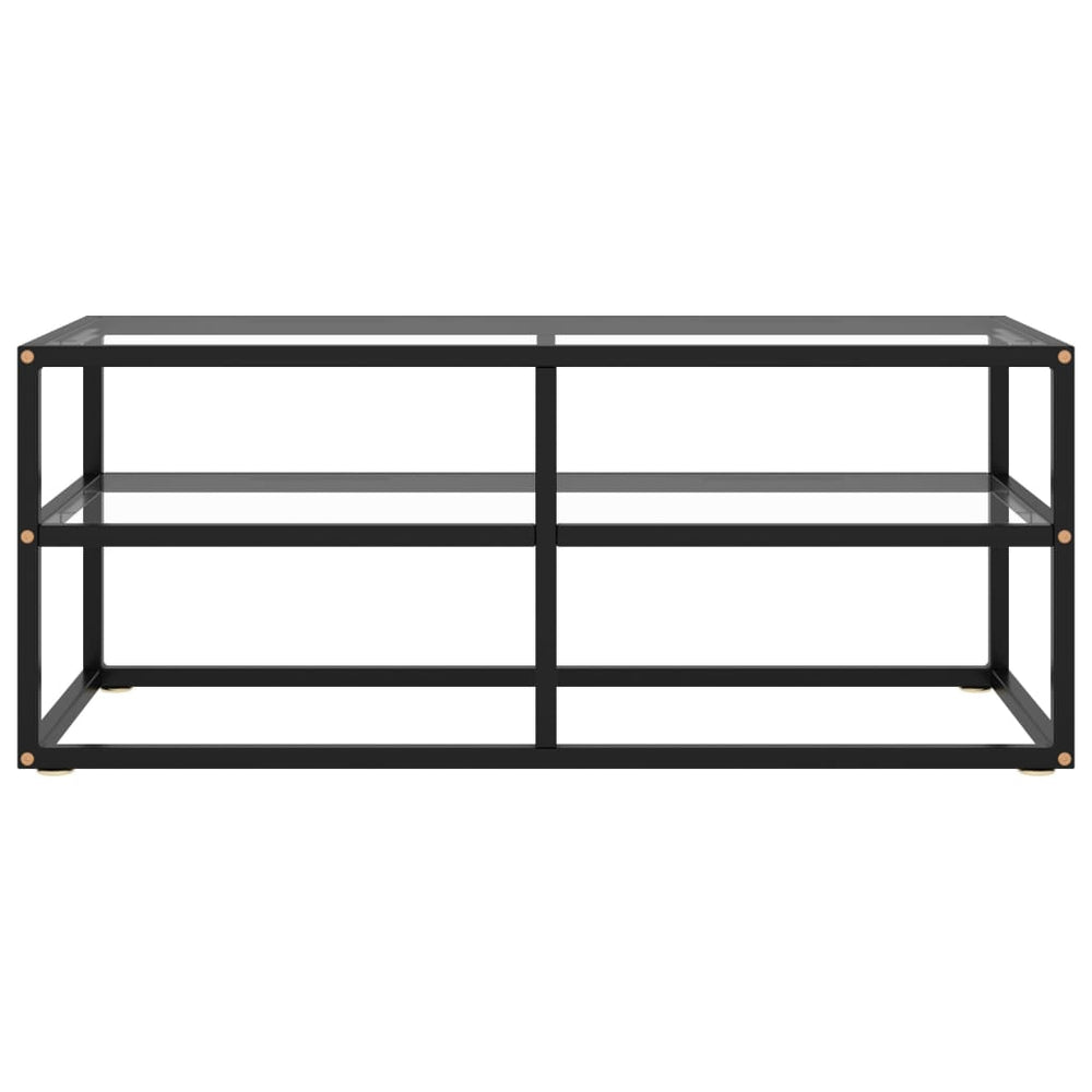 Tv-meubel met gehard glas 100x40x40 cm zwart MeubelReus