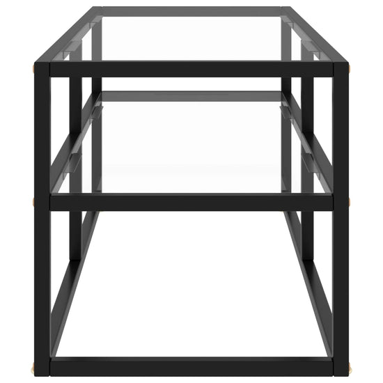 Tv-meubel met gehard glas 100x40x40 cm zwart MeubelReus