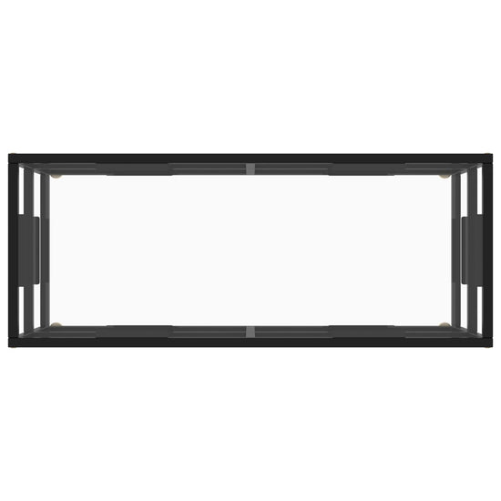 Tv-meubel met gehard glas 100x40x40 cm zwart MeubelReus