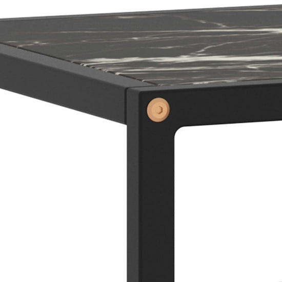Tv-meubel met zwart marmerglas 100x40x40 cm zwart MeubelReus