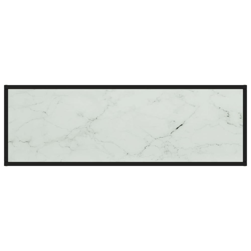 Tv-meubel met wit marmerglas 120x40x40 cm zwart MeubelReus