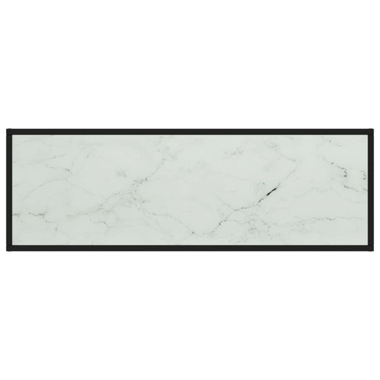 Tv-meubel met wit marmerglas 120x40x40 cm zwart MeubelReus