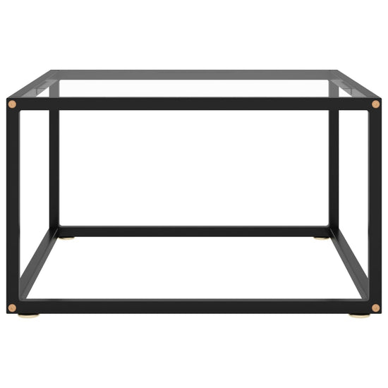 Salontafel met gehard glas 60x60x35 cm zwart MeubelReus
