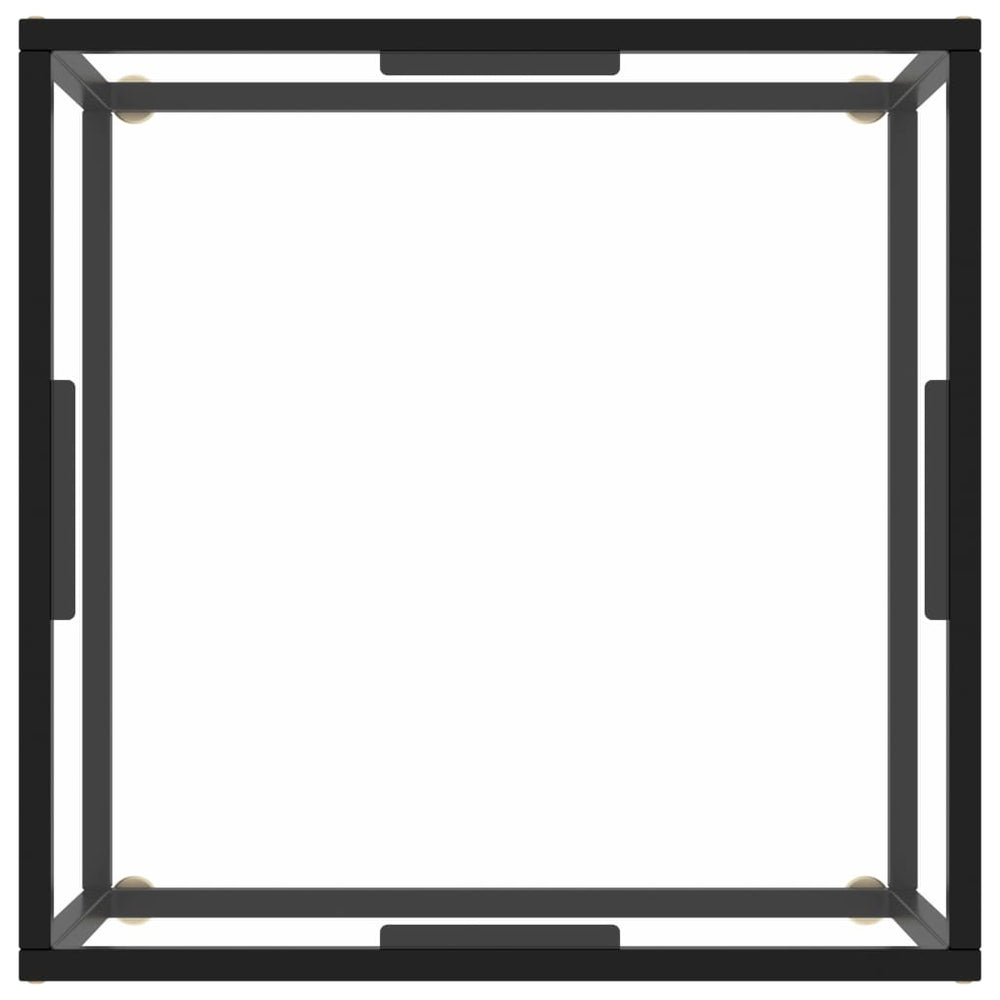 Salontafel met gehard glas 60x60x35 cm zwart MeubelReus
