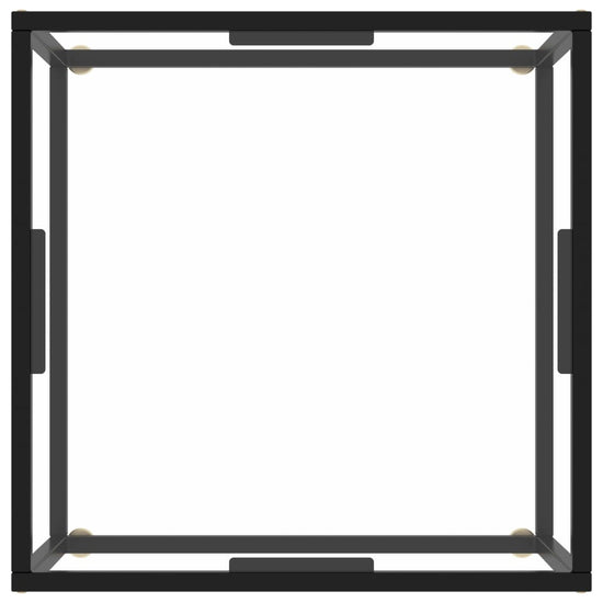 Salontafel met gehard glas 60x60x35 cm zwart MeubelReus