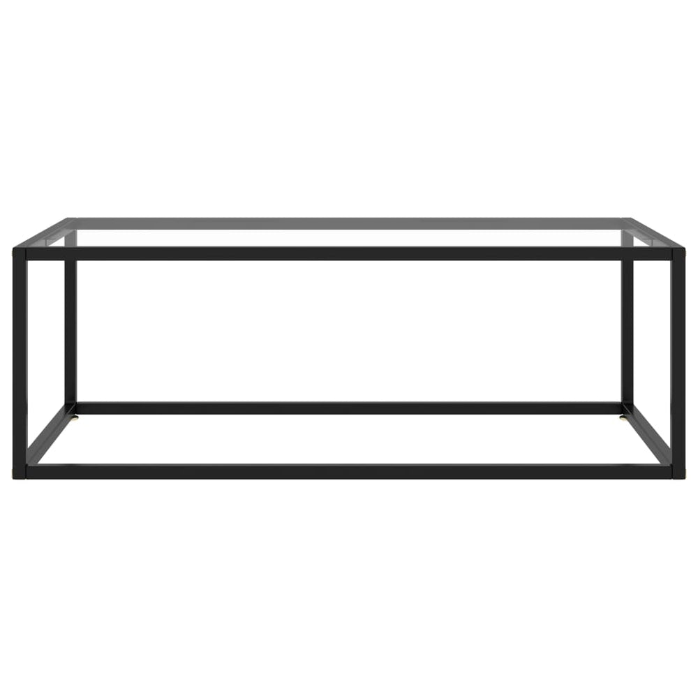 Salontafel met gehard glas 100x50x35 cm zwart MeubelReus