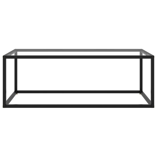 Salontafel met gehard glas 100x50x35 cm zwart MeubelReus