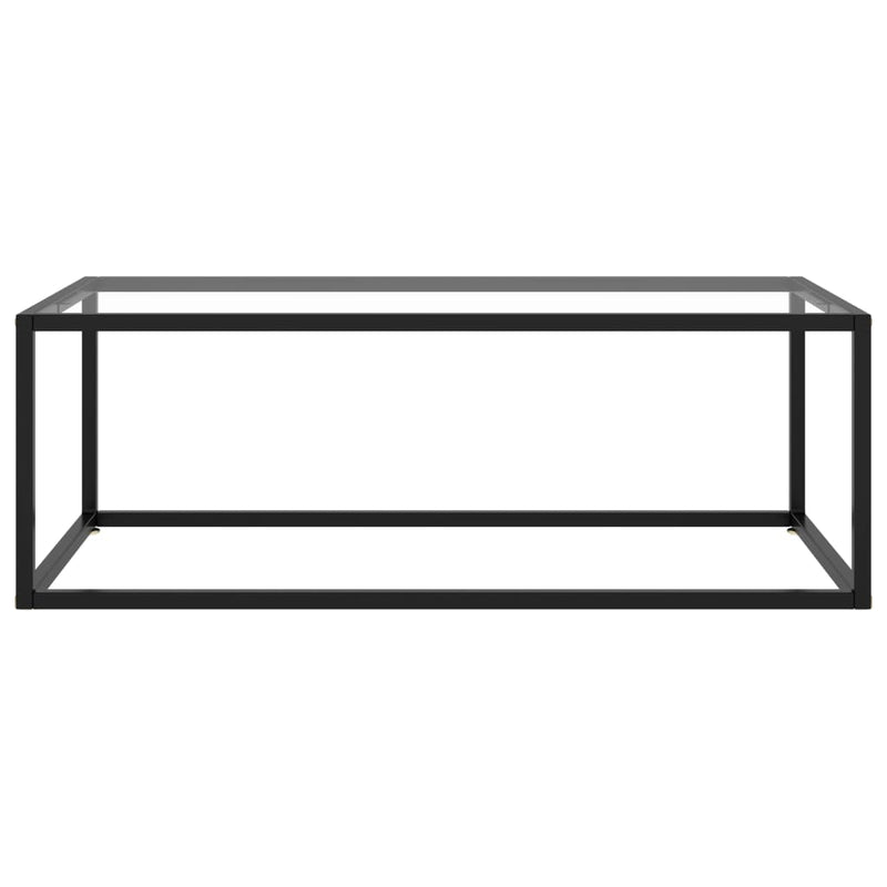 Salontafel met gehard glas 100x50x35 cm zwart MeubelReus