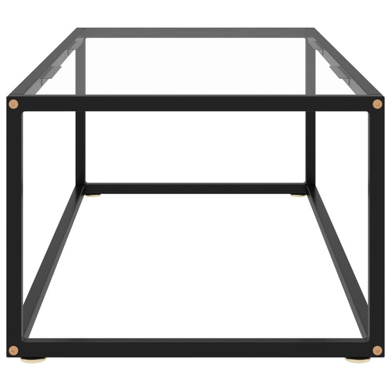 Salontafel met gehard glas 100x50x35 cm zwart MeubelReus