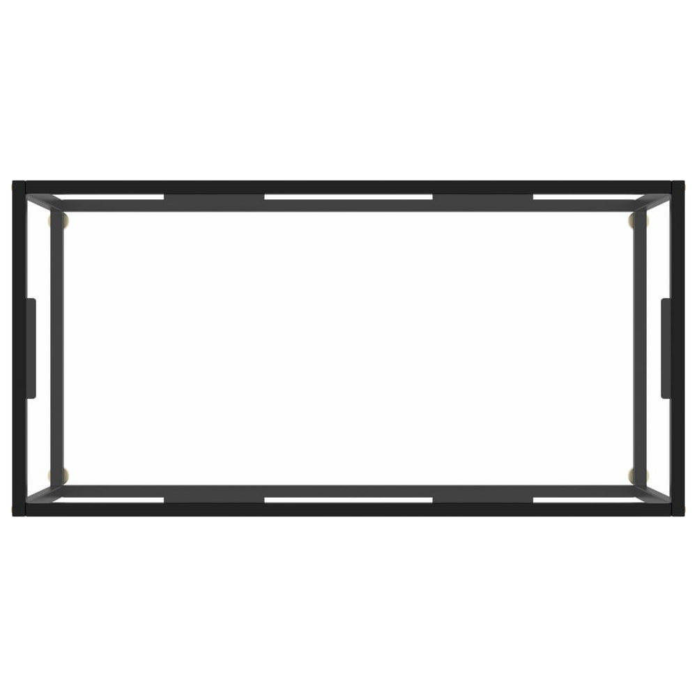 Salontafel met gehard glas 100x50x35 cm zwart MeubelReus