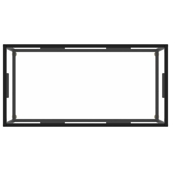 Salontafel met gehard glas 100x50x35 cm zwart MeubelReus