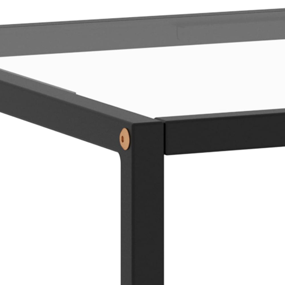 Salontafel met gehard glas 100x50x35 cm zwart MeubelReus