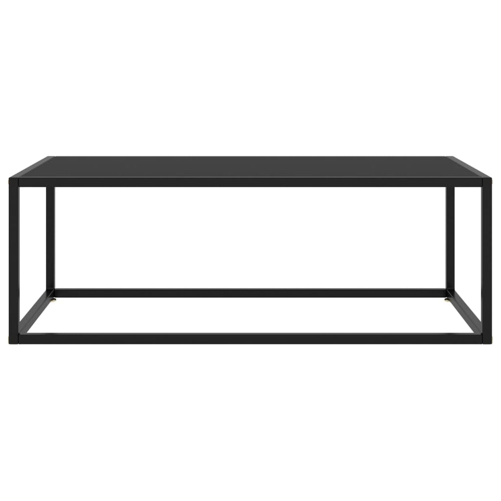Salontafel met zwart glas 100x50x35 cm zwart MeubelReus