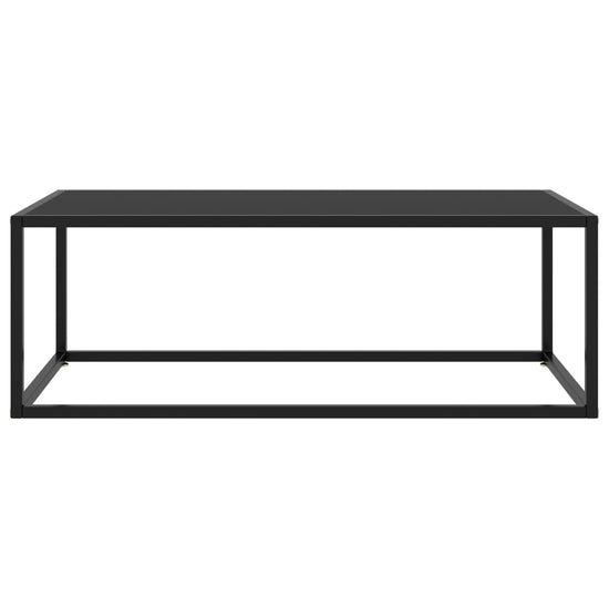 Salontafel met zwart glas 100x50x35 cm zwart MeubelReus