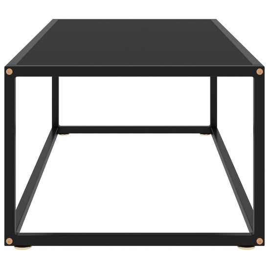 Salontafel met zwart glas 100x50x35 cm zwart MeubelReus