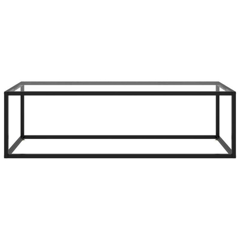 Salontafel met gehard glas 120x50x35 cm zwart MeubelReus