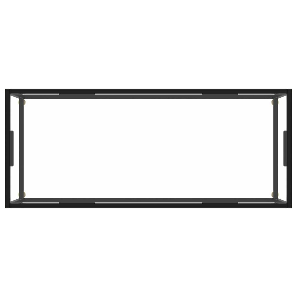 Salontafel met gehard glas 120x50x35 cm zwart MeubelReus