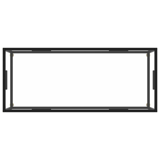 Salontafel met gehard glas 120x50x35 cm zwart MeubelReus
