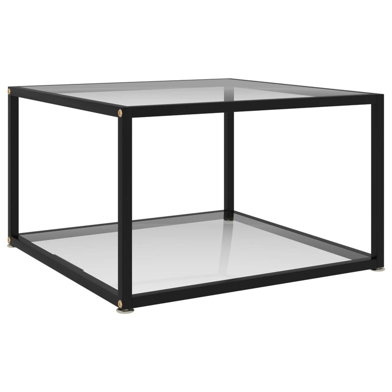 Salontafel 60x60x35 cm gehard glas transparant MeubelReus