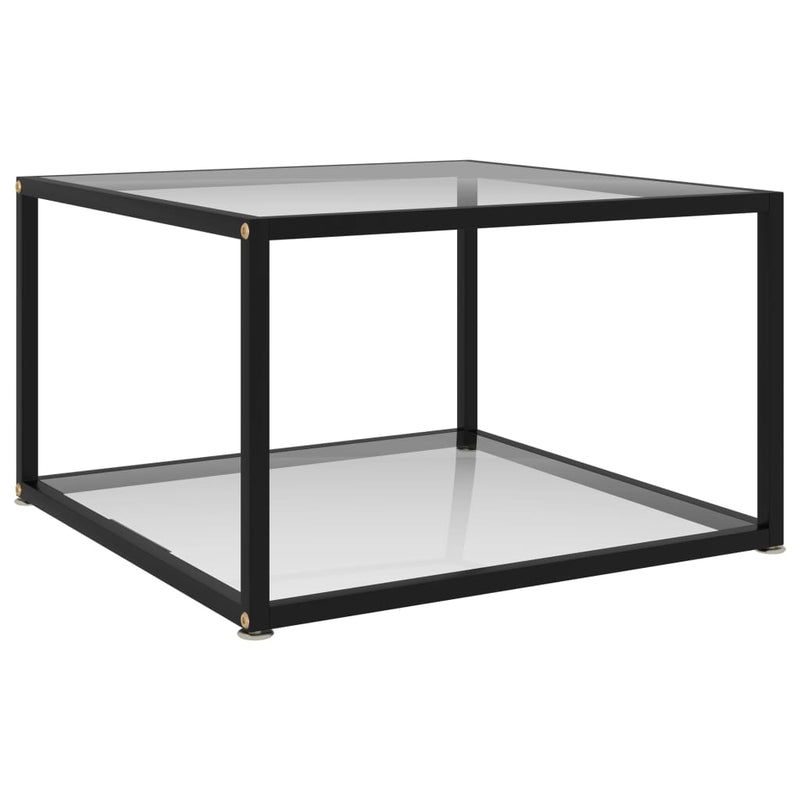 Salontafel 60x60x35 cm gehard glas transparant MeubelReus