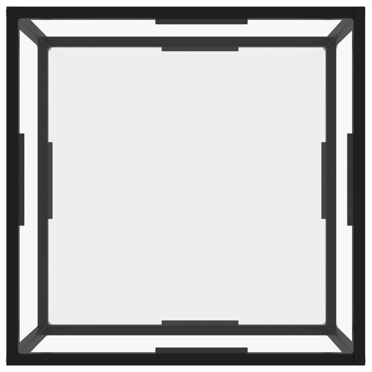 Salontafel 60x60x35 cm gehard glas transparant MeubelReus