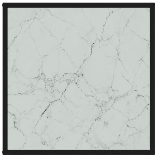 Salontafel 60x60x35 cm gehard glas wit MeubelReus